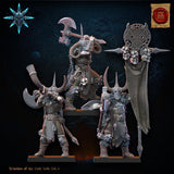 3D Printed Heavy Weapon Barbarian Command Group by Lost Kingdom Miniatures