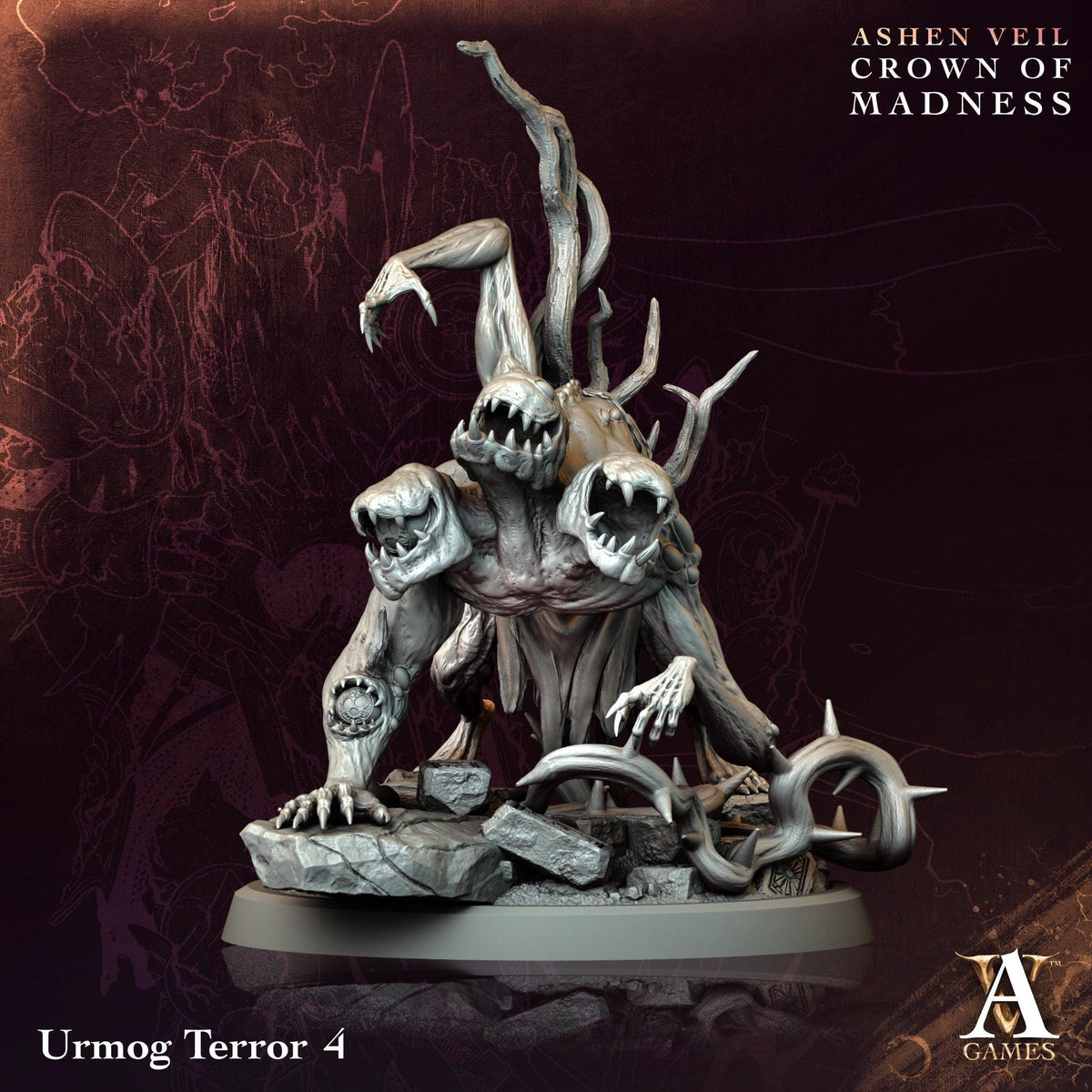 3D Printed Urmog Terrors by Archvillain Games