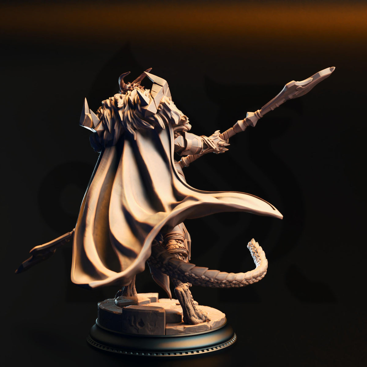 3D Printed Silver Dragonborn Paladin by DM Stash