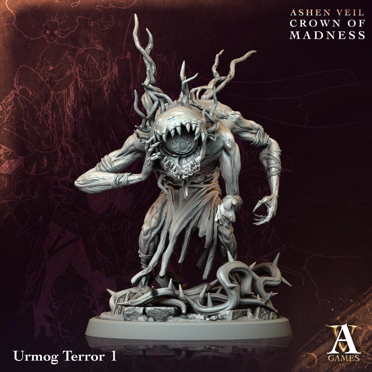 3D Printed Urmog Terrors by Archvillain Games