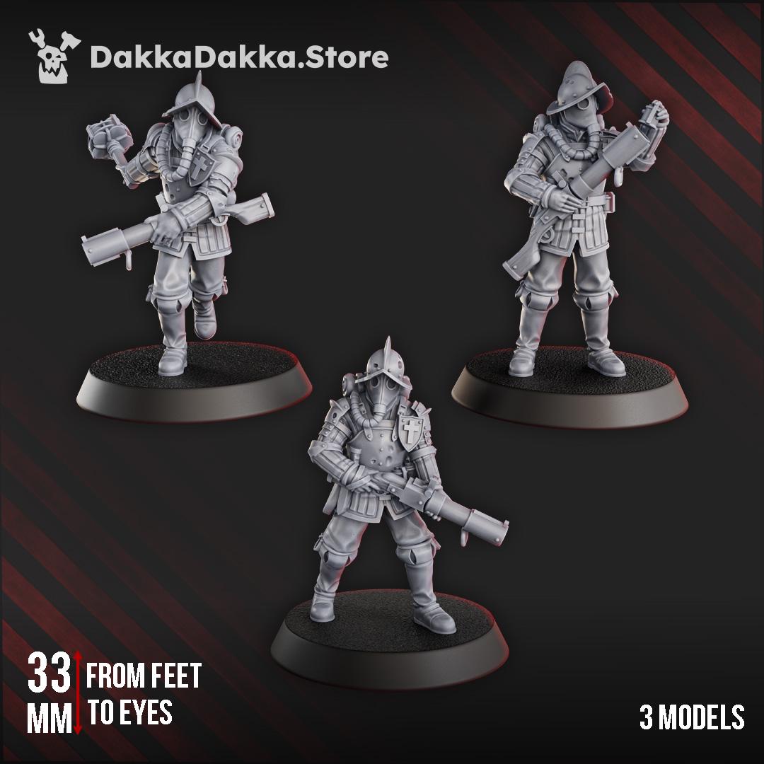 3D Printed Trench Bombers by DakkaDakka Mininatures