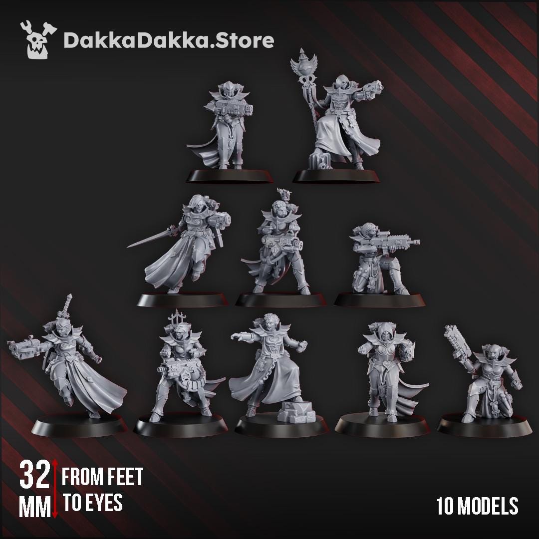 3d Printed Maidens of Vengeance x10 by DakkaDakka Miniatures