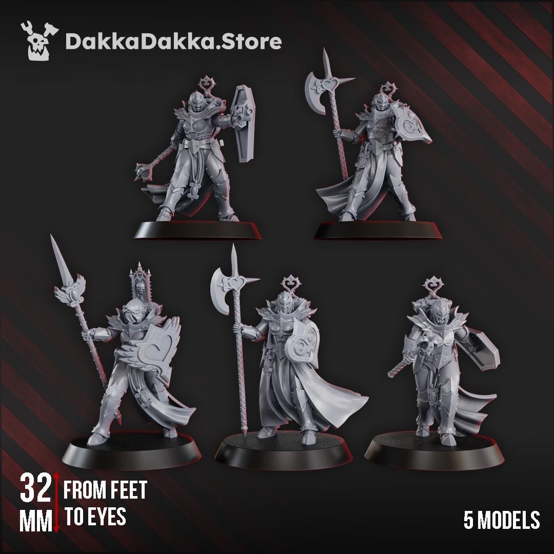 3d Printed Maidens of Praesidium x5 by DakkaDakka Miniatures