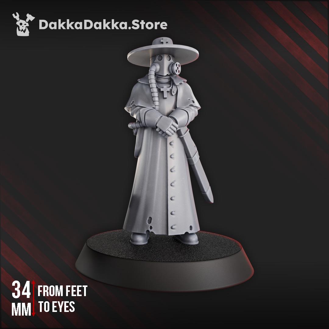 3D Printed Trench Priest by DakkaDakka Mininatures