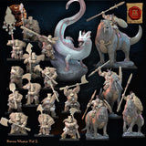 3D Printed Tusker Ariki on Bunyip Mount by Lost Kingdom Miniatures