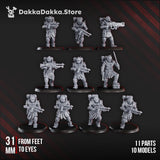 3D Printed Satellitum Mechguards Squad x10 by DakkaDakka Mininatures