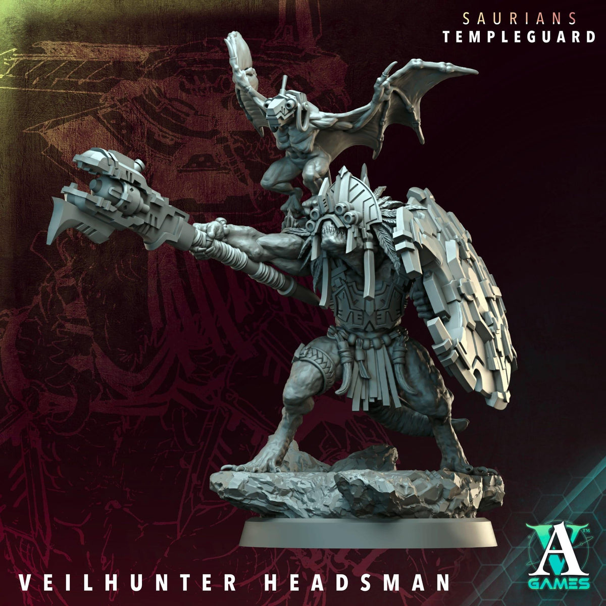 3D Printed Veilhunter Headsman by Archvillain Games