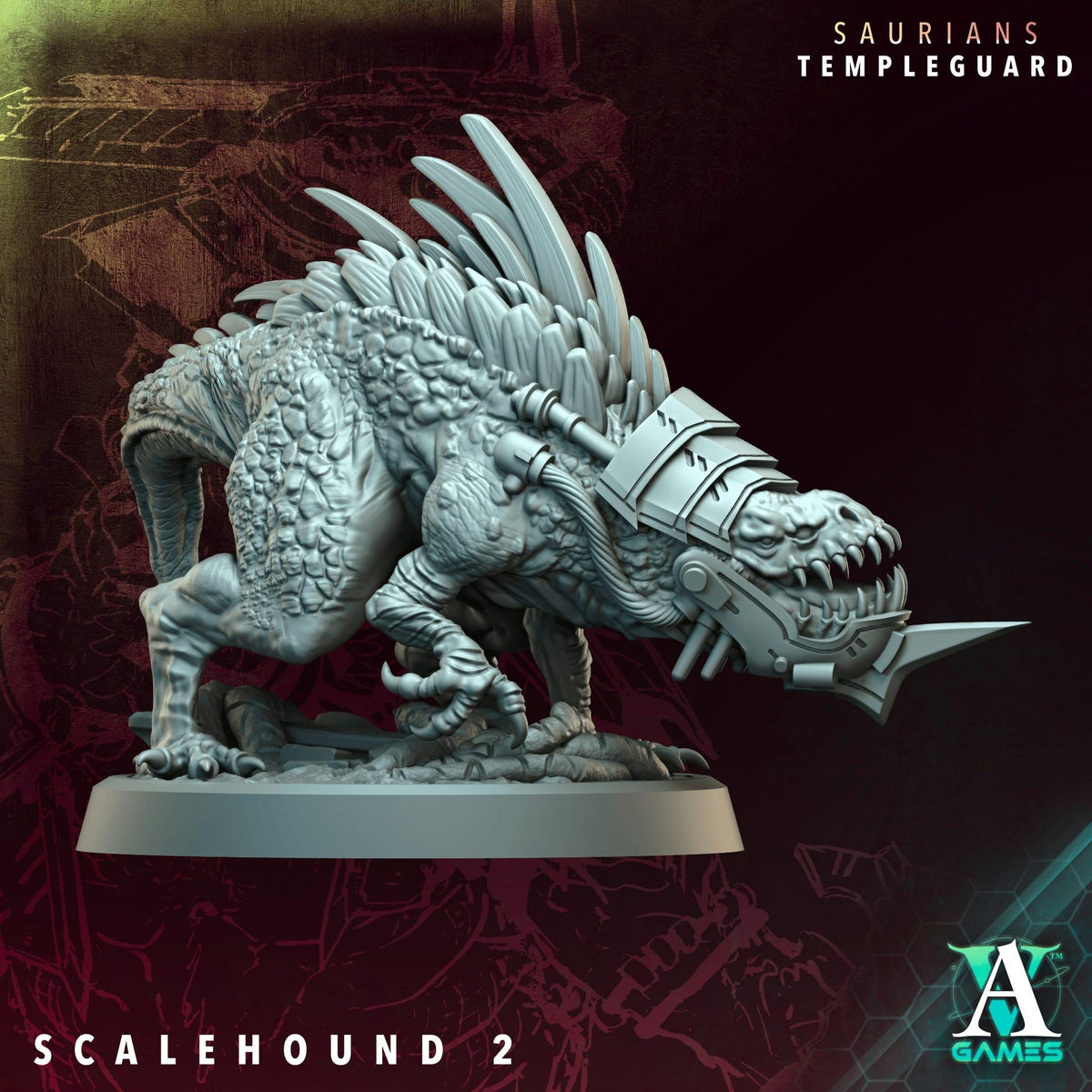 3D Printed Scalehound by Archvillain Games