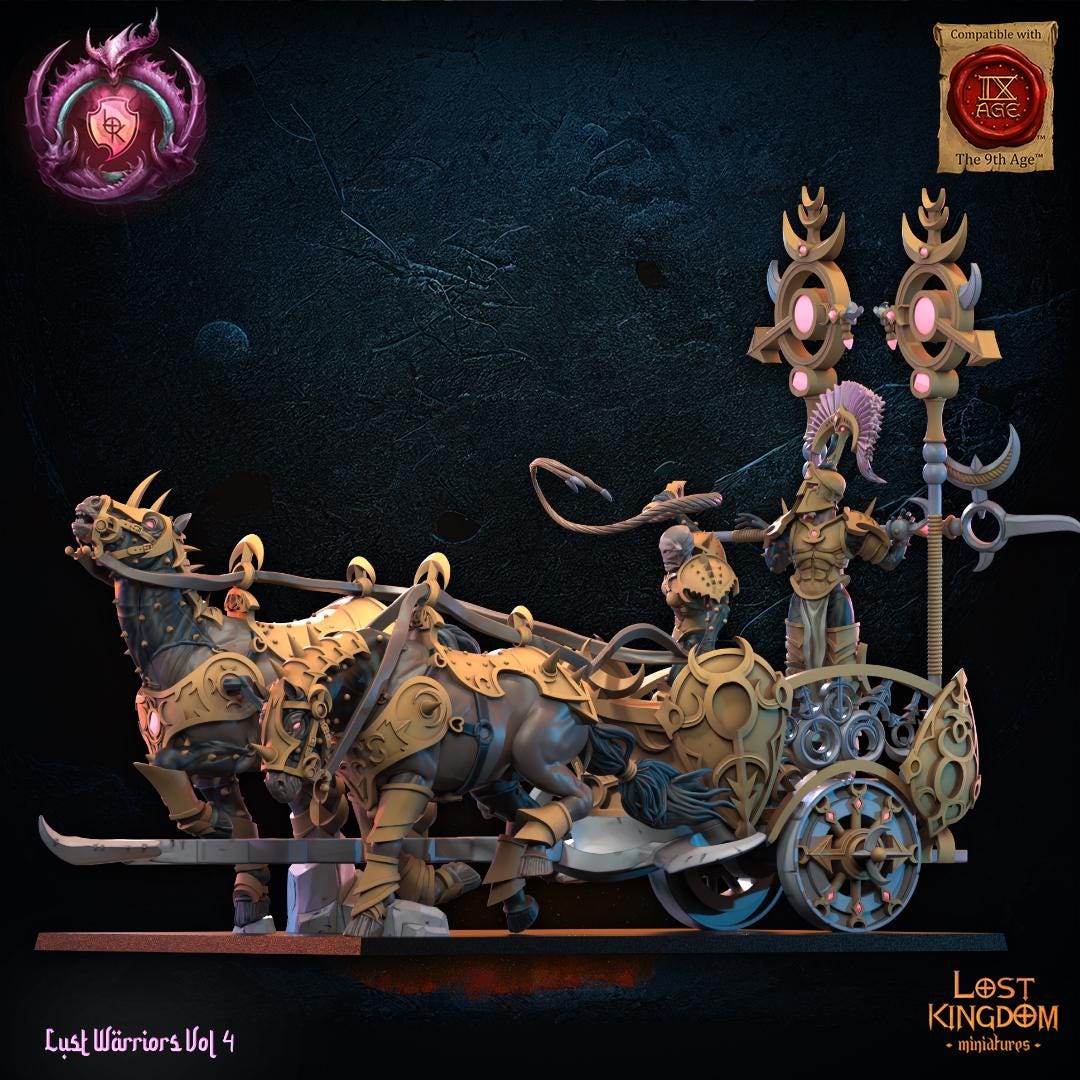 3D Printed Lust Chosen Chariot by Lost Kingdom Miniatures