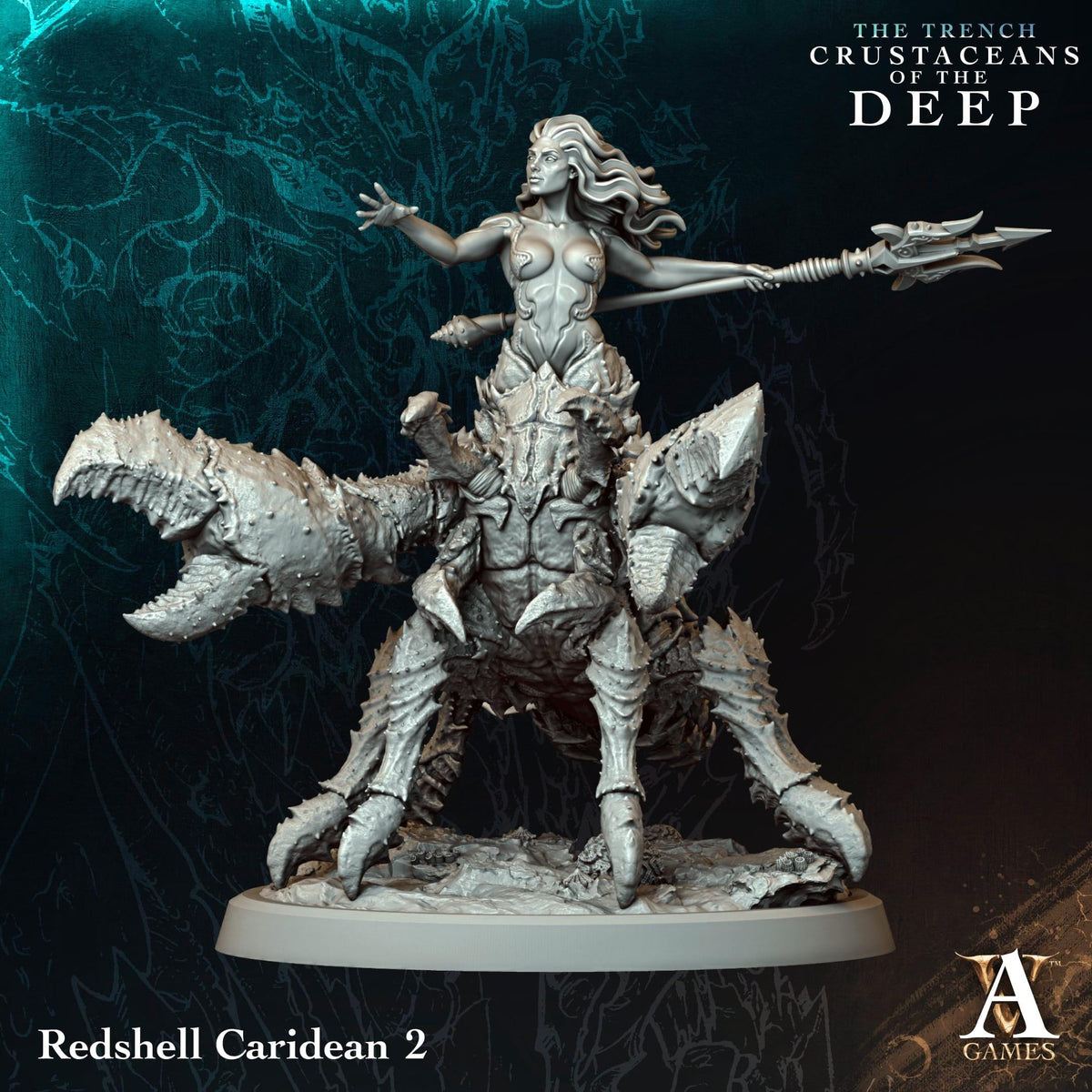 3D Printed Redshell Caridean by Archvillain Games