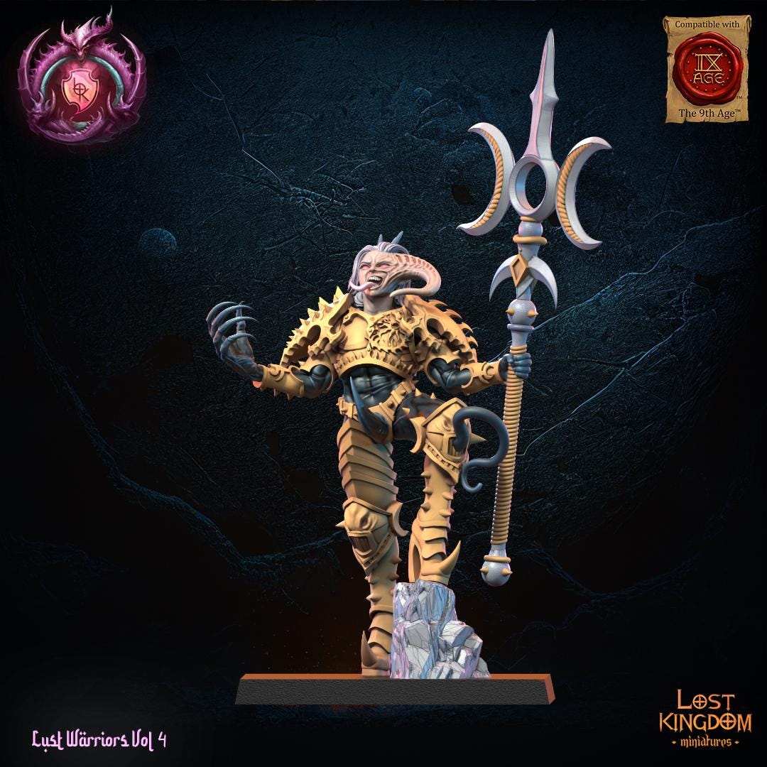 3D Printed Aurenis, Lust Chosen Lord by Lost Kingdom Miniatures