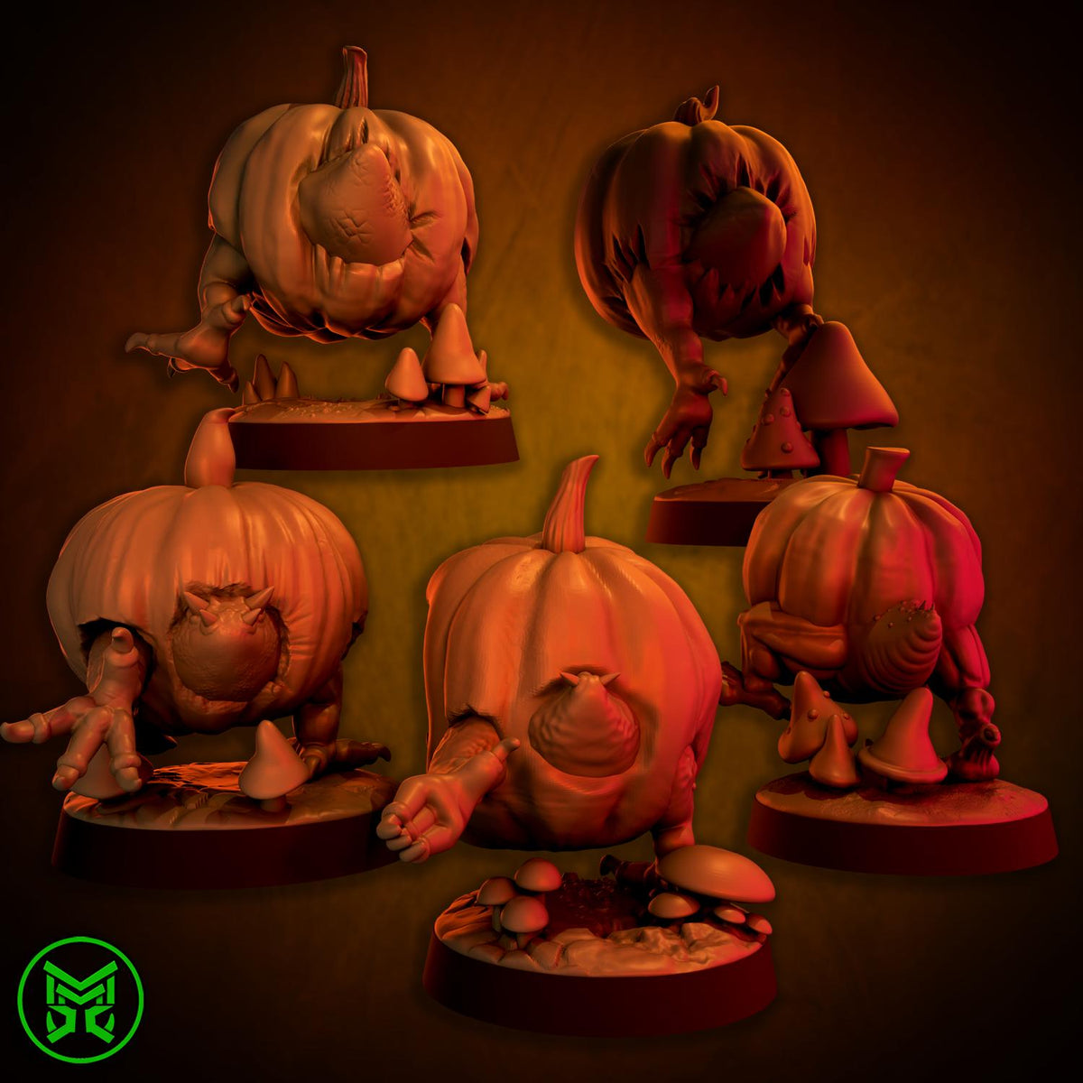 3d Printed Halloween Chompaz x5 by Mekka Miniatures