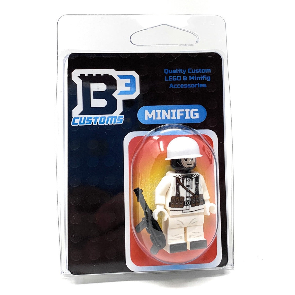 German WW2 Winter Soldier w/ MP40 Military Minifig