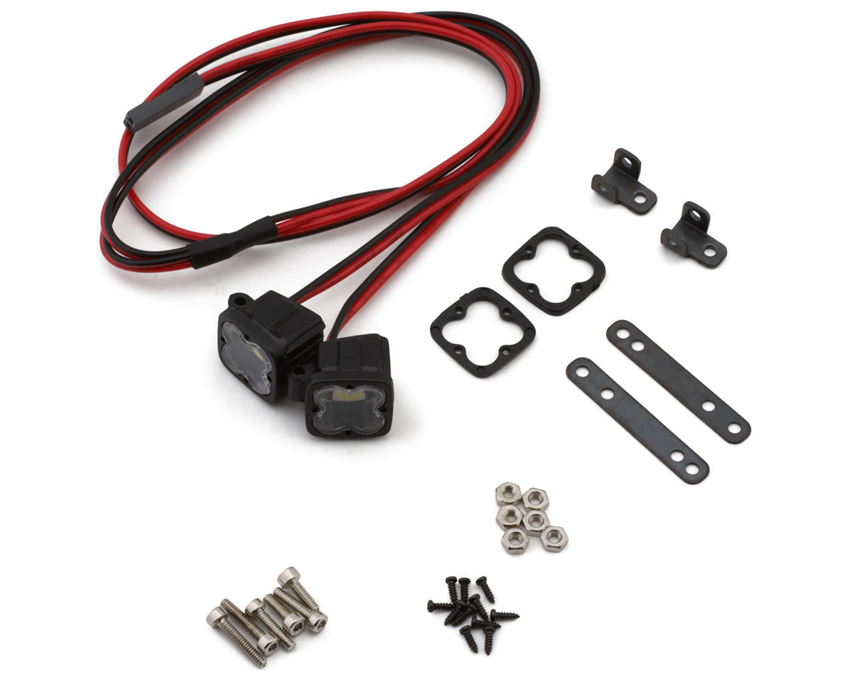 Injora INJDG-L30-2 1/10 Rock Crawler LED Square Pod Light Kit (2)