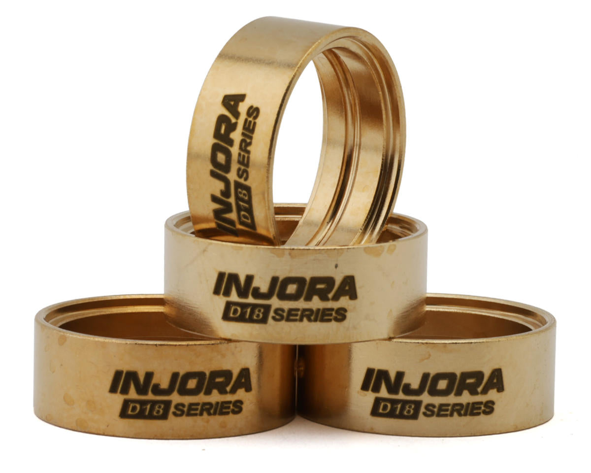 Injora INJW7003-18 Axial SCX30 0.7" D18 Beadlock wheels Brass Clamp Rings (4) (4.7g ea)
