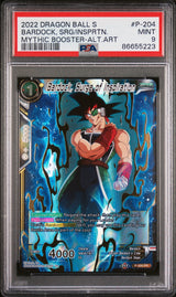 2022 DRAGON BALL SUPER MYTHIC BOOSTER BARDOCK, SRG/INSPRTN. #P-204 - PSA 9