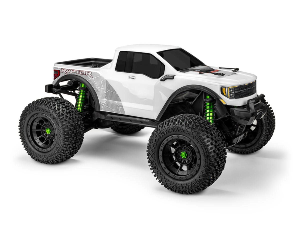 JConcepts JCO0460 2023 Ford Raptor Monster Truck Pre-Trimmed Body for Traxxas® X-Maxx® (Clear)