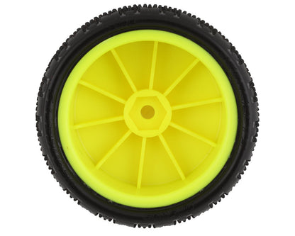 JConcepts 3182-201011 Pin Swag 2.2" Pre-Mounted 4WD Front Buggy Carpet Tires (Yellow) (2) (Pink) w/12mm Hex
