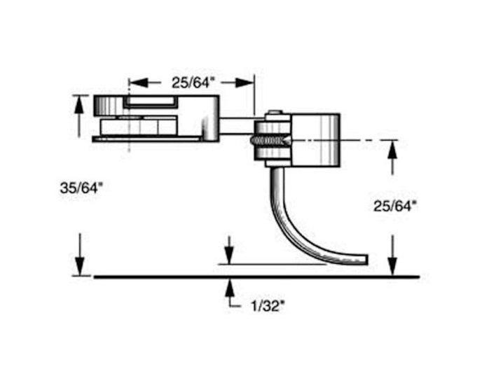 Kadee 39 HO Long 25/64" Overset Shank Body Mount Coupler