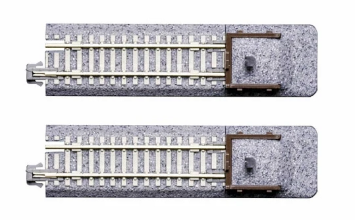 Kato 20-067 N Scale Concrete Tie 62mm Straight Track w/ Bumper Type B [2 pcs]