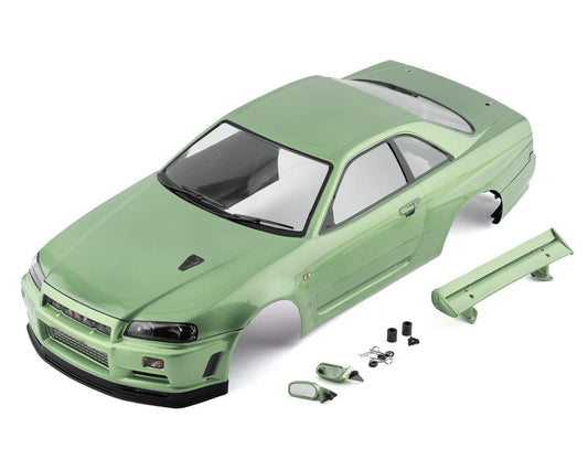 KILLERBODY 48646 R34 Pre-Painted 1/10 Touring Car Body (Champaign Green)