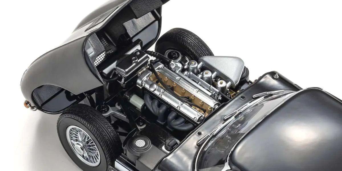 KYOSHO ORIGINAL 1/18scale Jaguar E-Type (Black) 08954BK Diecast Car