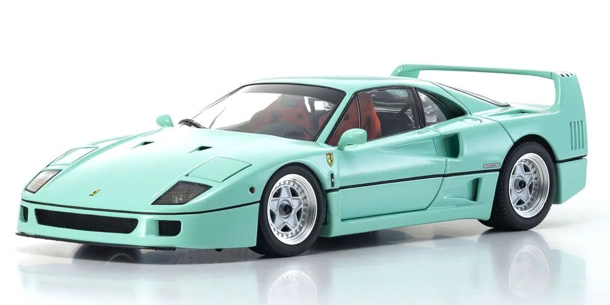 Kyosho 08416MG 1/18 Ferrari F40 Scale Model Mint Green Diecast Car