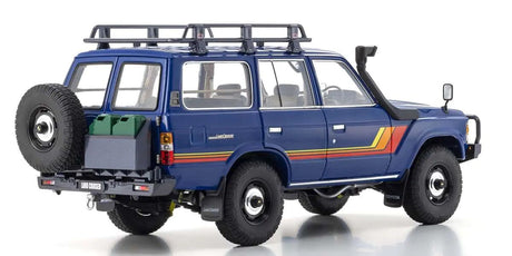KYOSHO 08956XBL 1/18 Scale Toyota Land Cruiser 60 with Optional Parts Blue Model Diecast Car