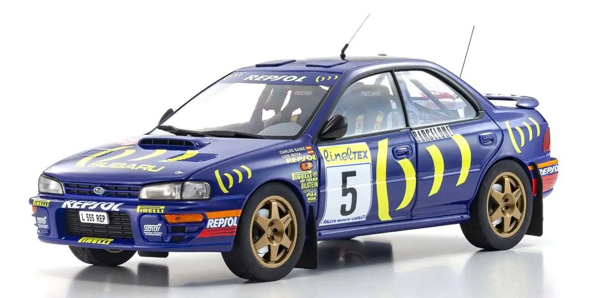 KYOSHO KYO08962B 1/18 Scale Subaru Impreza 1995 Monte Carlo #5 Model Diecast Car