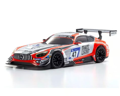Kyosho KYO32367FRS MR-04 RWD Mini-Z Readyset w/2018 Nurbuergring Mercedes-AMG GT3 Body (Red/Grey) w/KT-531P 2.4GHz Radio