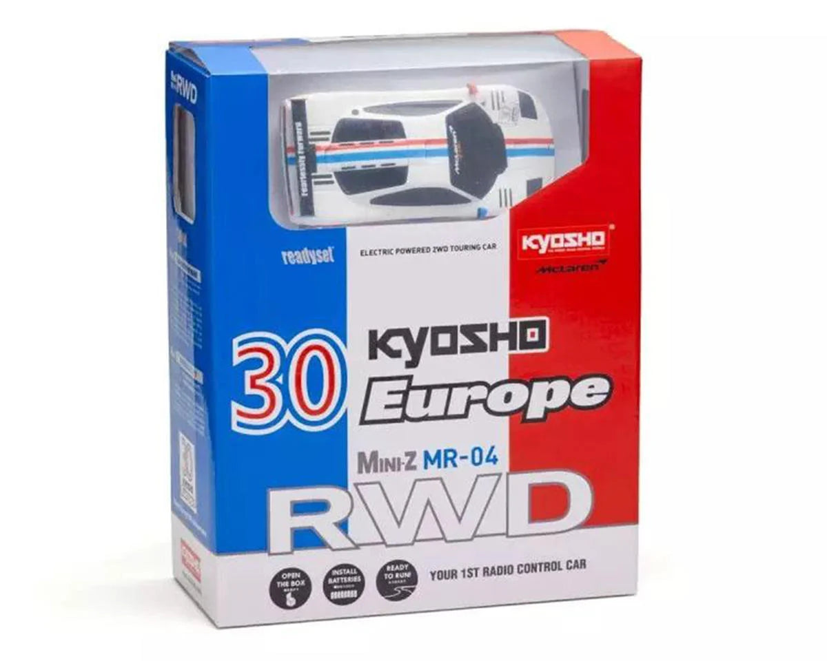 Kyosho MR-04 RWD Mini-Z Readyset w/McLaren F1 GTR FDL (White) (30th Anniversary Limited Edition) w/2.4GHz Radio