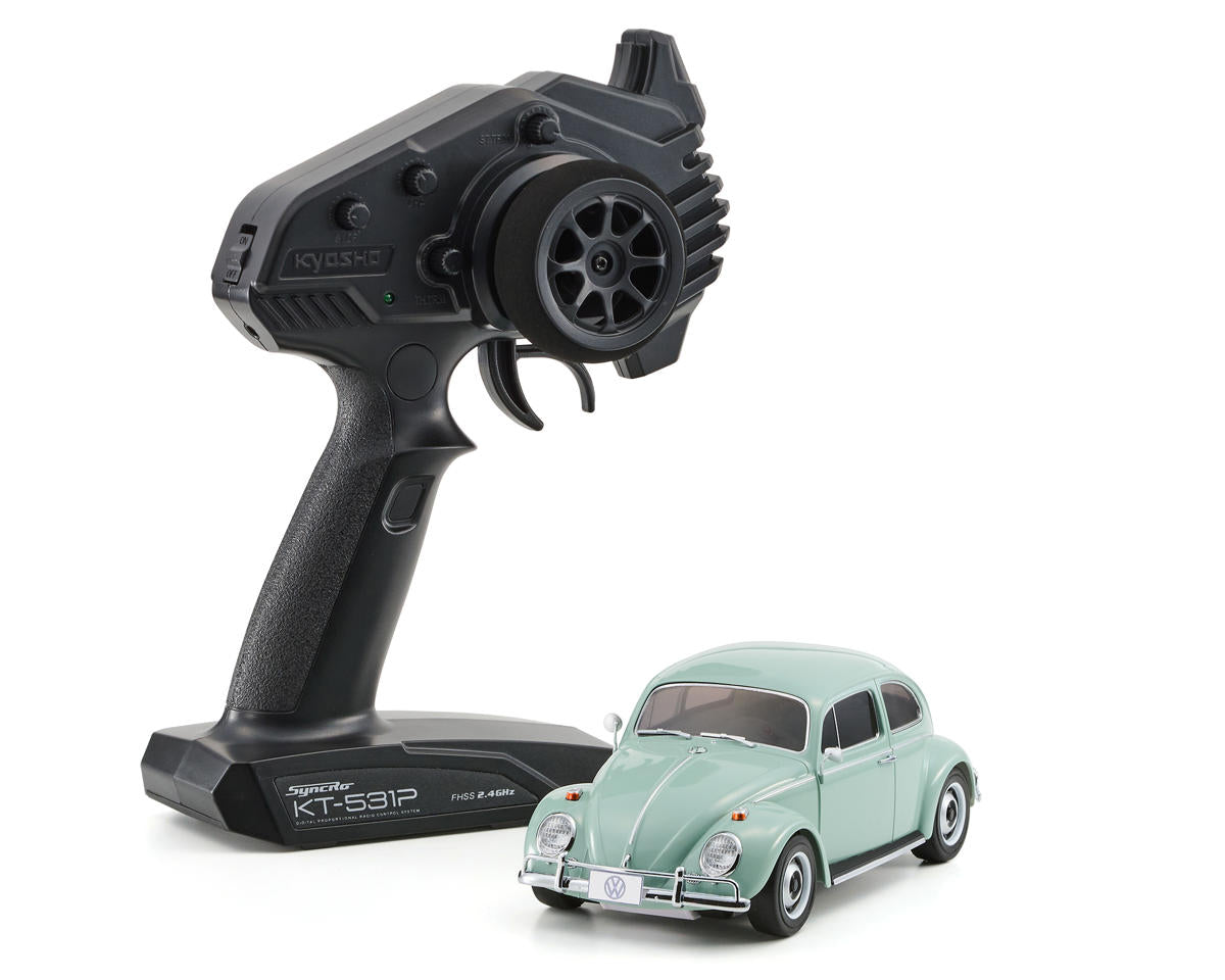 Kyosho KYO32374BBL MR-04 RWD Mini-Z Readyset w/Volkswagen 1300 Beetle 1966 Body (Bahama Blue) w/KT-531P 2.4GHz Radio