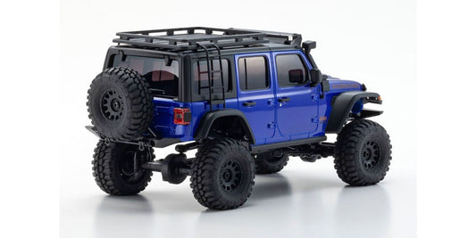 KYOSHO KYO32528MB  Mini-Z 4x4 Series Readyset Jeep Wrangler Unlimited Rubicon w/Accessory Parts, Ocean Blue Metallic