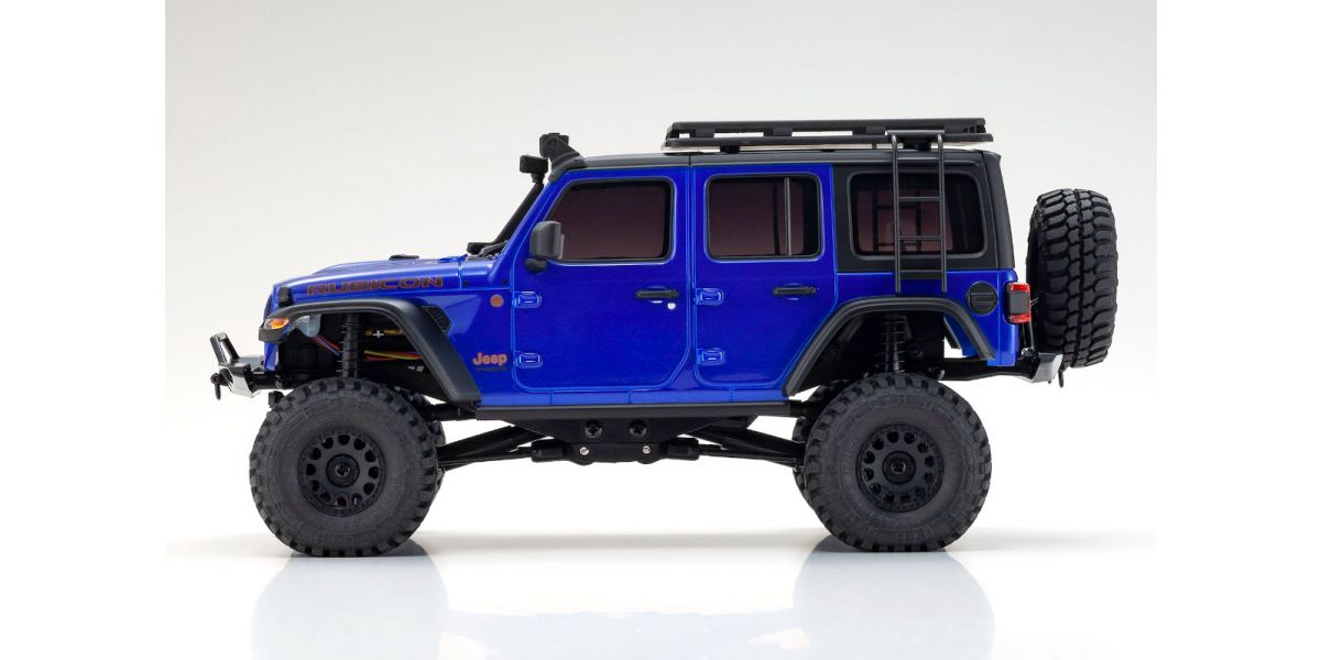 KYOSHO KYO32528MB Mini-Z 4x4 Series Readyset Jeep Wrangler Unlimited Rubicon con accesorios, azul océano metálico