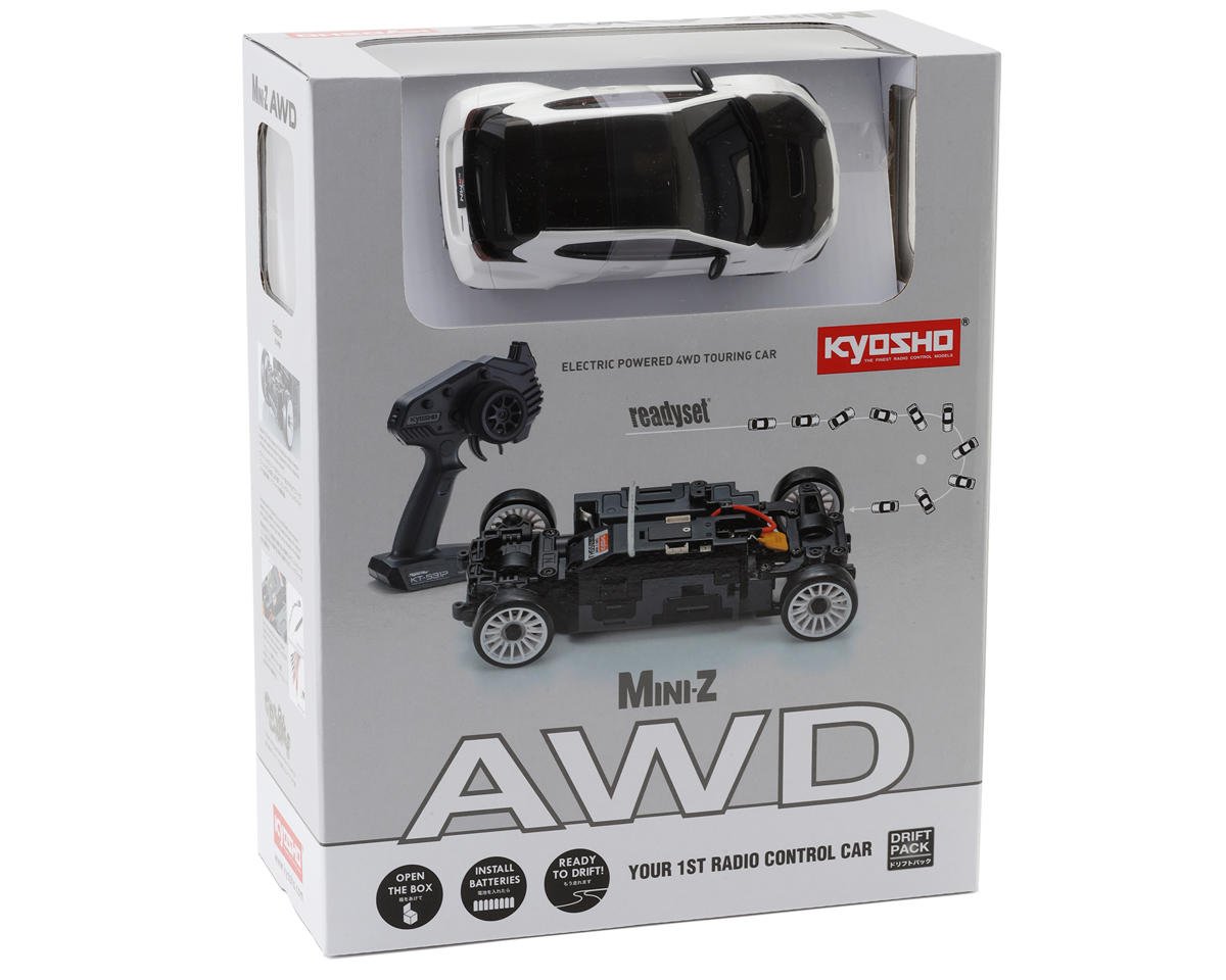 Kyosho KYO32648PW MA-020 AWD Mini-Z ReadySet w/Toyota GRMN YARIS Rally (White) w/KT-531P 2.4GHz Radio