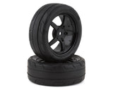 KYOSHO FATH705BKM Fazer Pre-Mounted TC Tire w/5-Spoke Racing Wheel (Black) (2) w/12mm Hex