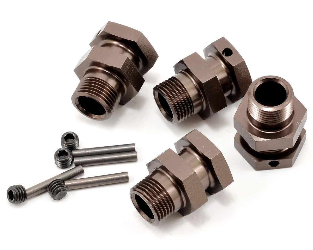 Kyosho IFW328GM 14mm Extended Wheel Hub Set (Gunmetal) (4)