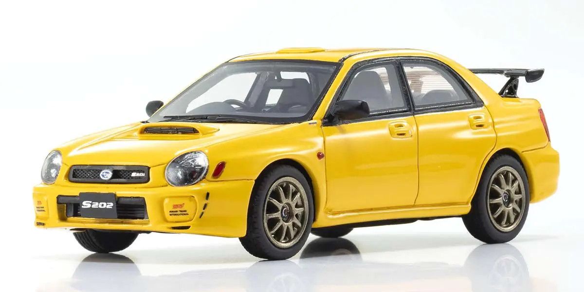 KYOSHO KYOKSR43118Y Original Diecast 1/43 Subaru Impreza S202 Yellow