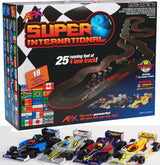 AFX 4 Lane Super International MegaG+ Ho Slot Car Race Set Mega G+ AFX21018
