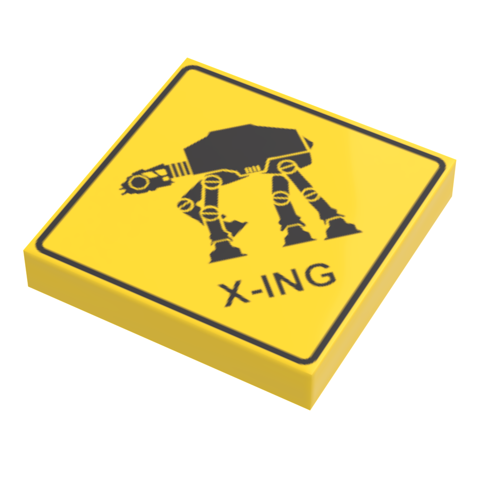 AT-AT Xing Sign made using LEGO part - B3 Customs – Island Hobby Nut