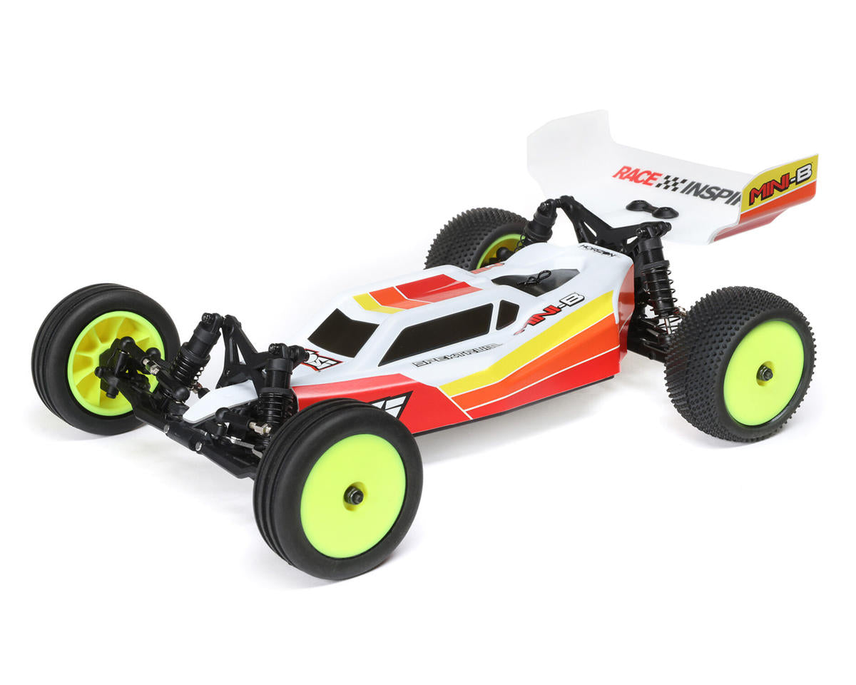 Losi LOS01024T1 Mini-B 1/16 RTR Buggy 2WD sin escobillas (rojo) con radio de 2,4 GHz, batería y cargador