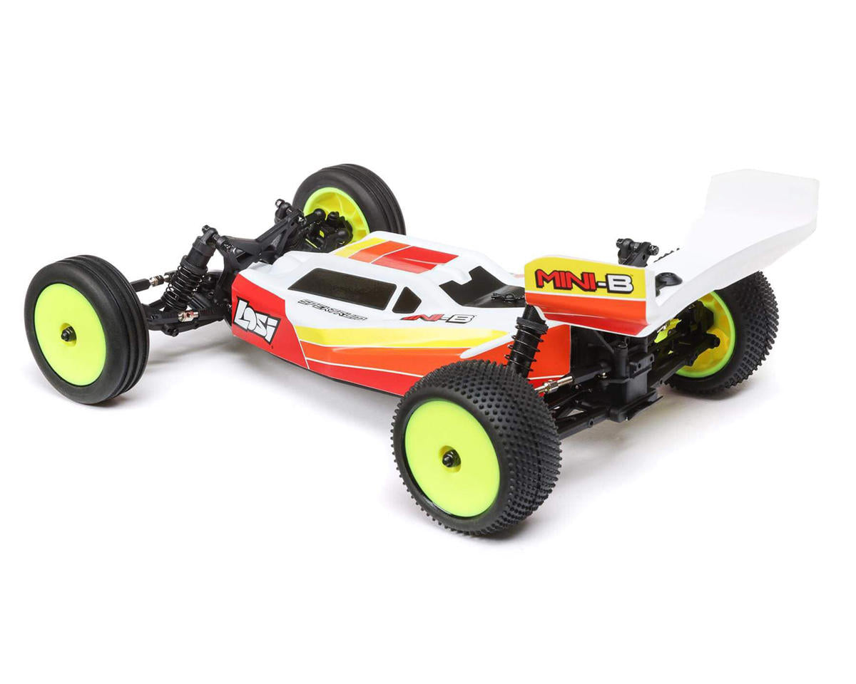 Losi LOS01024T1 Mini-B 1/16 RTR Buggy 2WD sans balais (rouge) avec radio 2,4 GHz, batterie et chargeur