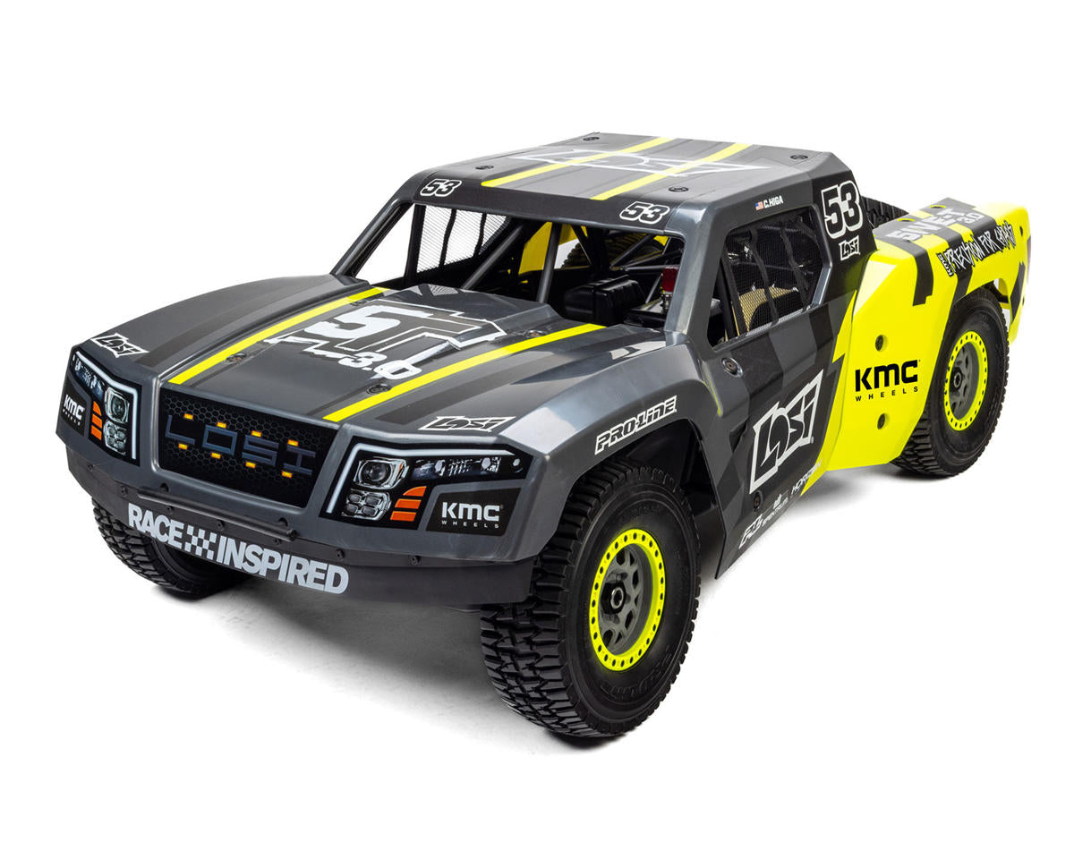 Losi LOS05025 5IVE-TG 3.0 1/5 4WD RTR Gas Desert Truck (Grey/Yellow) w/2.4GHz Radio & 35.2cc Gasoline Engine