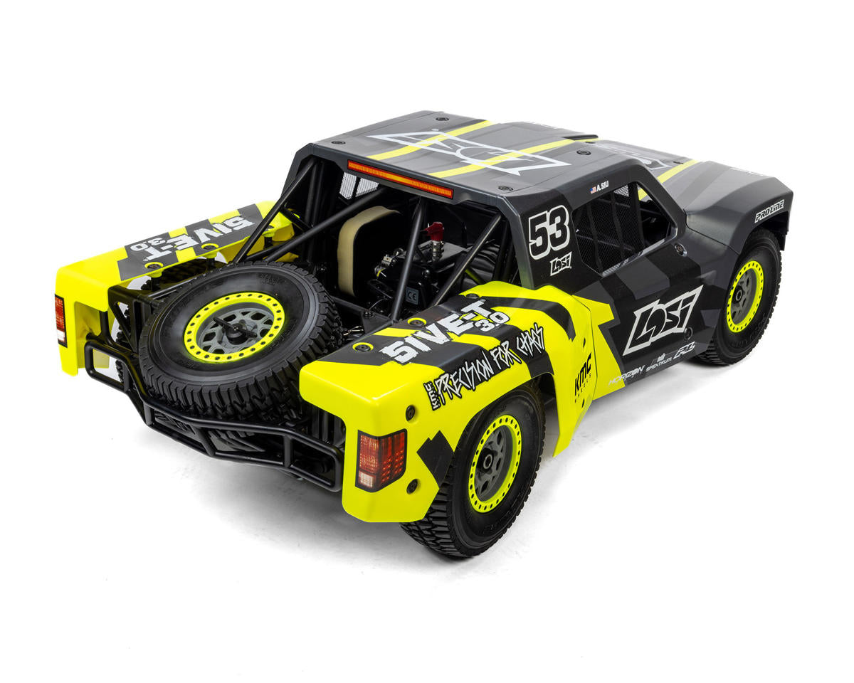 Losi LOS05025 5IVE-TG 3.0 1/5 4WD RTR Gas Desert Truck (Grey/Yellow) w/2.4GHz Radio & 35.2cc Gasoline Engine