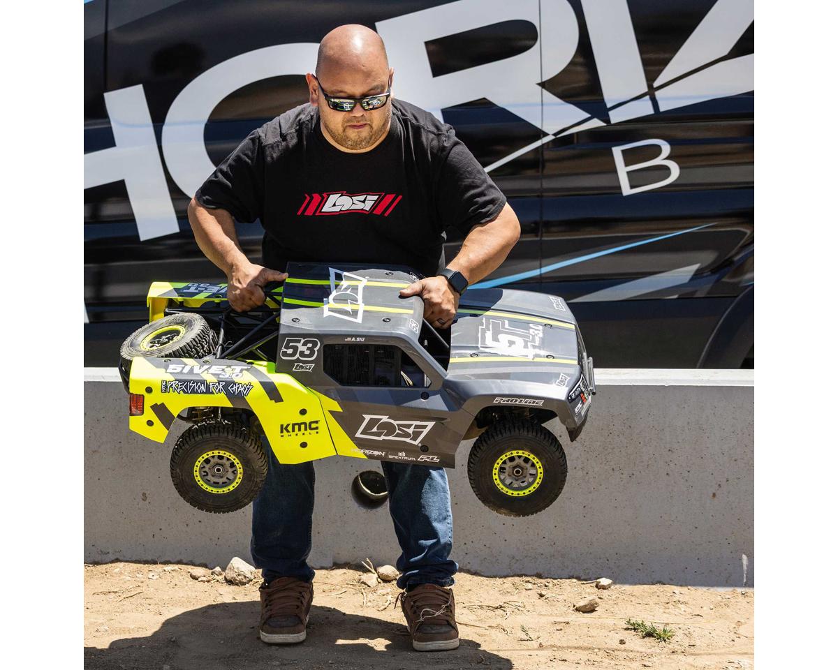 Losi LOS05025 5IVE-TG 3.0 1/5 4WD RTR Gas Desert Truck (Grey/Yellow) w/2.4GHz Radio & 35.2cc Gasoline Engine