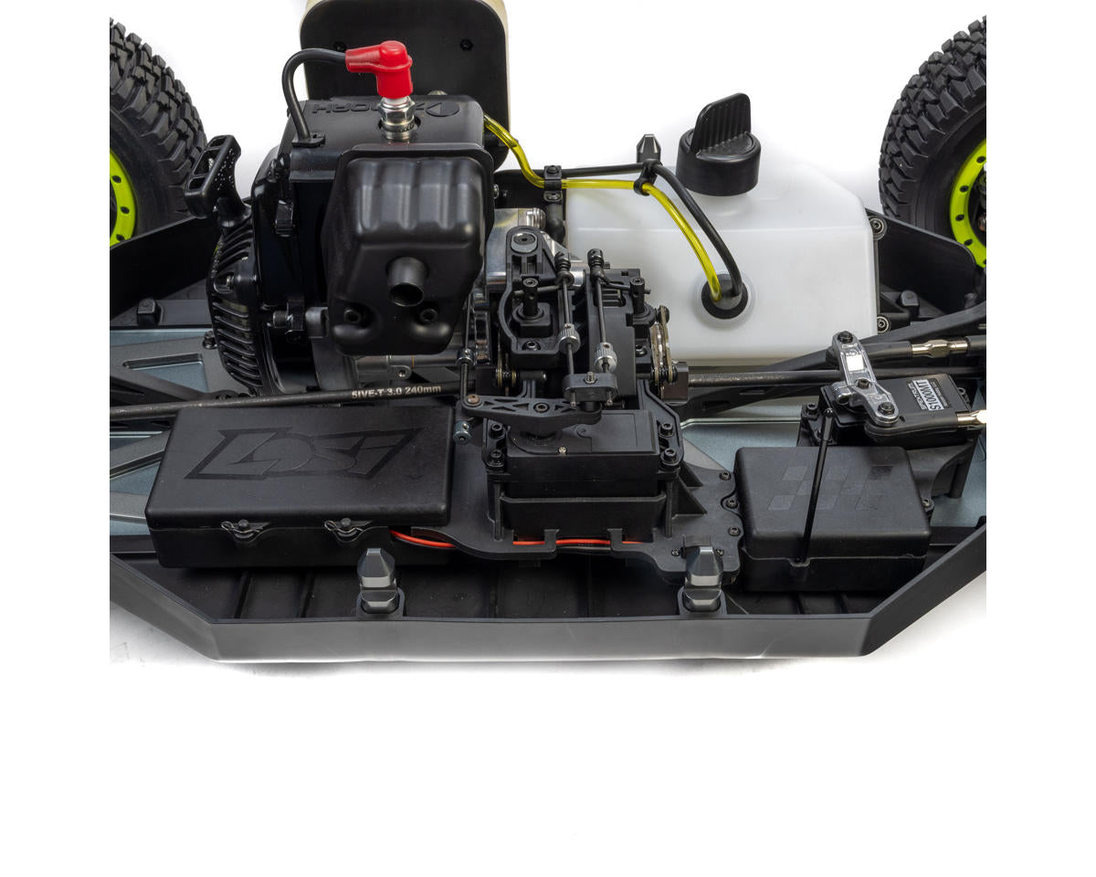 Losi LOS05025 5IVE-TG 3.0 1/5 4WD RTR Gas Desert Truck (Grey/Yellow) w/2.4GHz Radio & 35.2cc Gasoline Engine