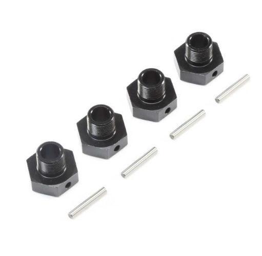 Losi Racing LOS252077 20mm Wheel Hexes and Pins Black (4) 1/6 Super Baja Rey