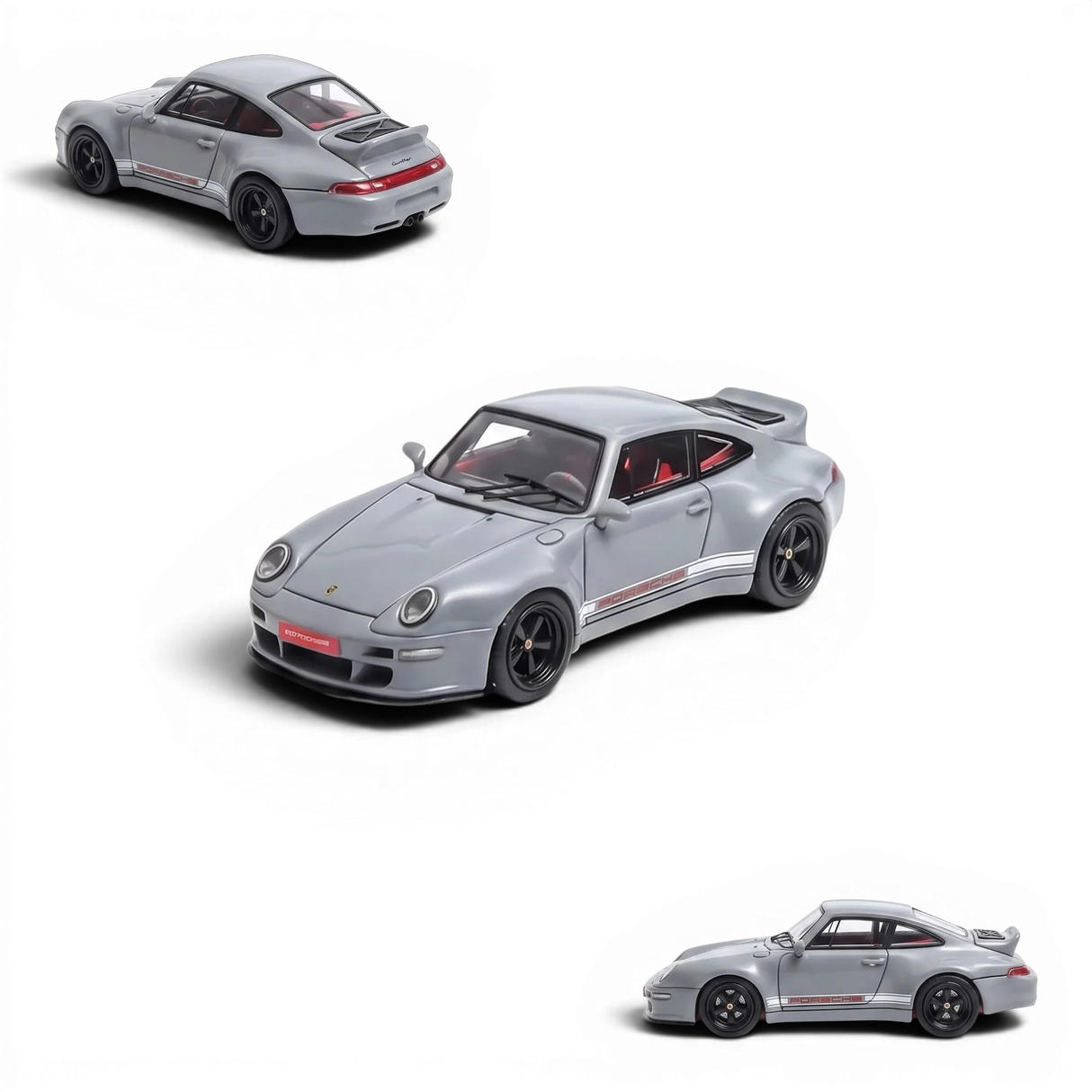 Flame Model Porsche 911 Gunther Werks 400R Cement Gray 1:64