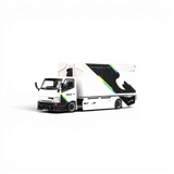 MicroTurbo HINO 300 Custom Box Truck White - Black Livery 1:64