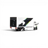 MicroTurbo HINO 300 Custom Box Truck White - Black Livery 1:64